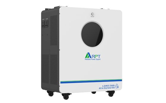 ราคาดี All-in-one Lifepo4 แบตเตอรี่ลิเดียม โซลาร์ ESS 5KWH พร้อมอินเวอร์เตอร์ 5kw ออนไลน์